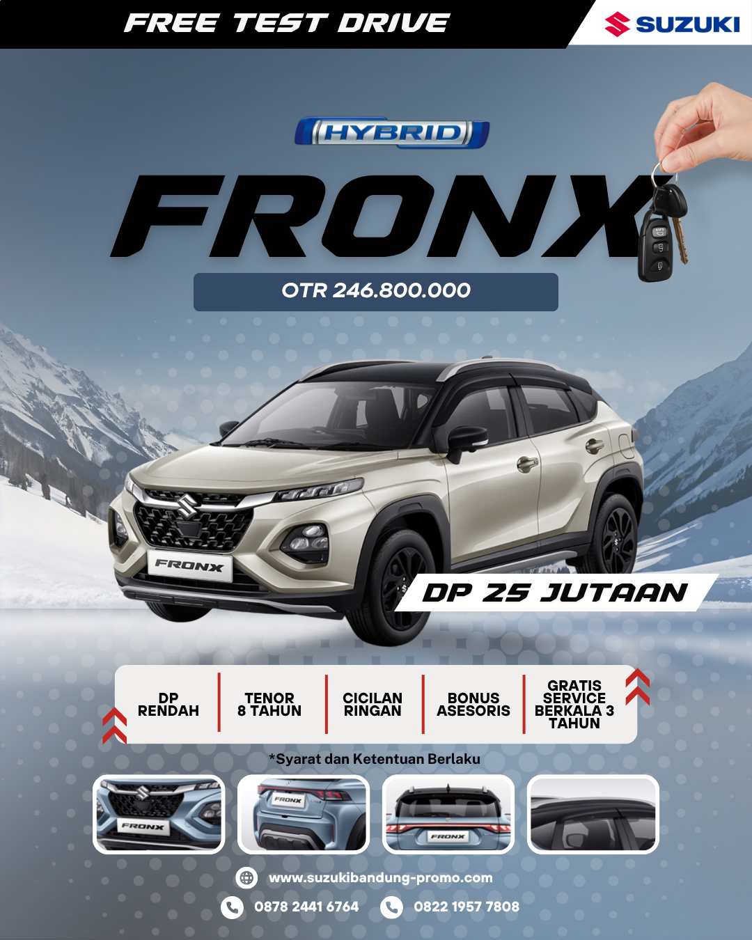 dealer suzuki bandung - harga suzuki fronx - kredit fronx