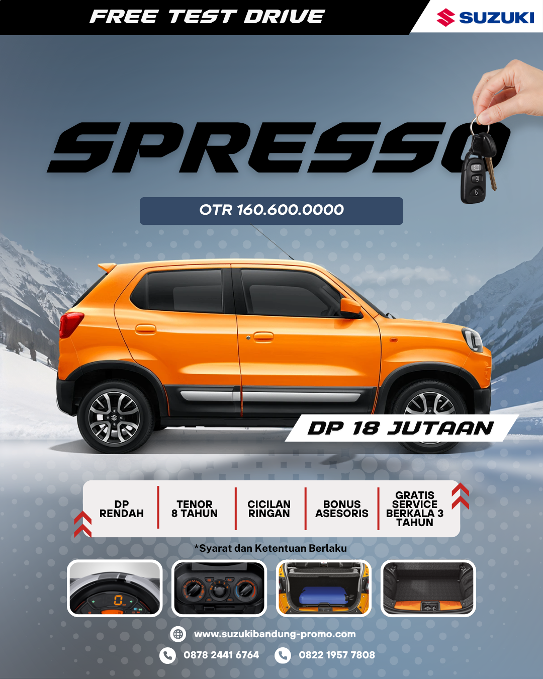 dealer suzuki bandung - harga s presso - kredit s presso